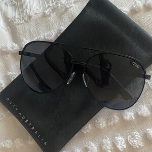 Quay Australia Black Aviator Sunglasses